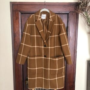 NWOT Madewell Windowpane Elmcourt Coat
